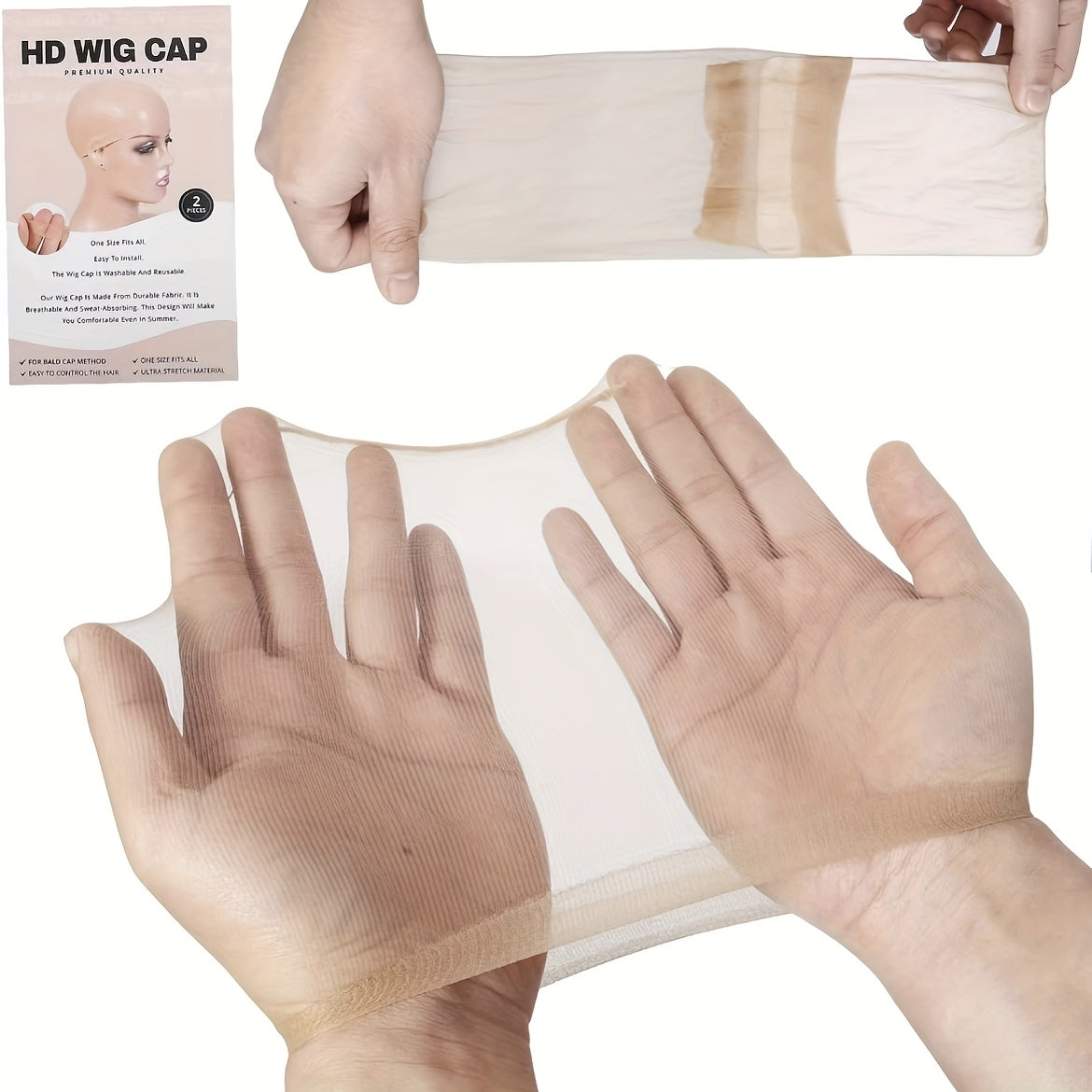 4/10pcs HD Ultra-Thin Stretchy Nylon Wig Cap- Invisible, Lightweight, Breathable & Durable - Perfect for Lace Front Wigs & All Hair Types, Hairpiece Accessory, Seamless Cap, Lightweight Material, Soft Fabric, Beauty Professio