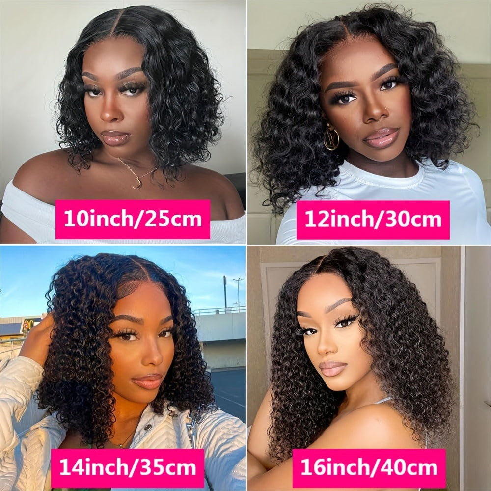 Glueless Wigs Human Hair Pre Plucked Pre Cut Bob Wig Human Hair 180% Density 4x4 Water Wave Lace Closure Wigs Human Hair For Woman Glueless Wigs Human Hair Lace Front Wigs