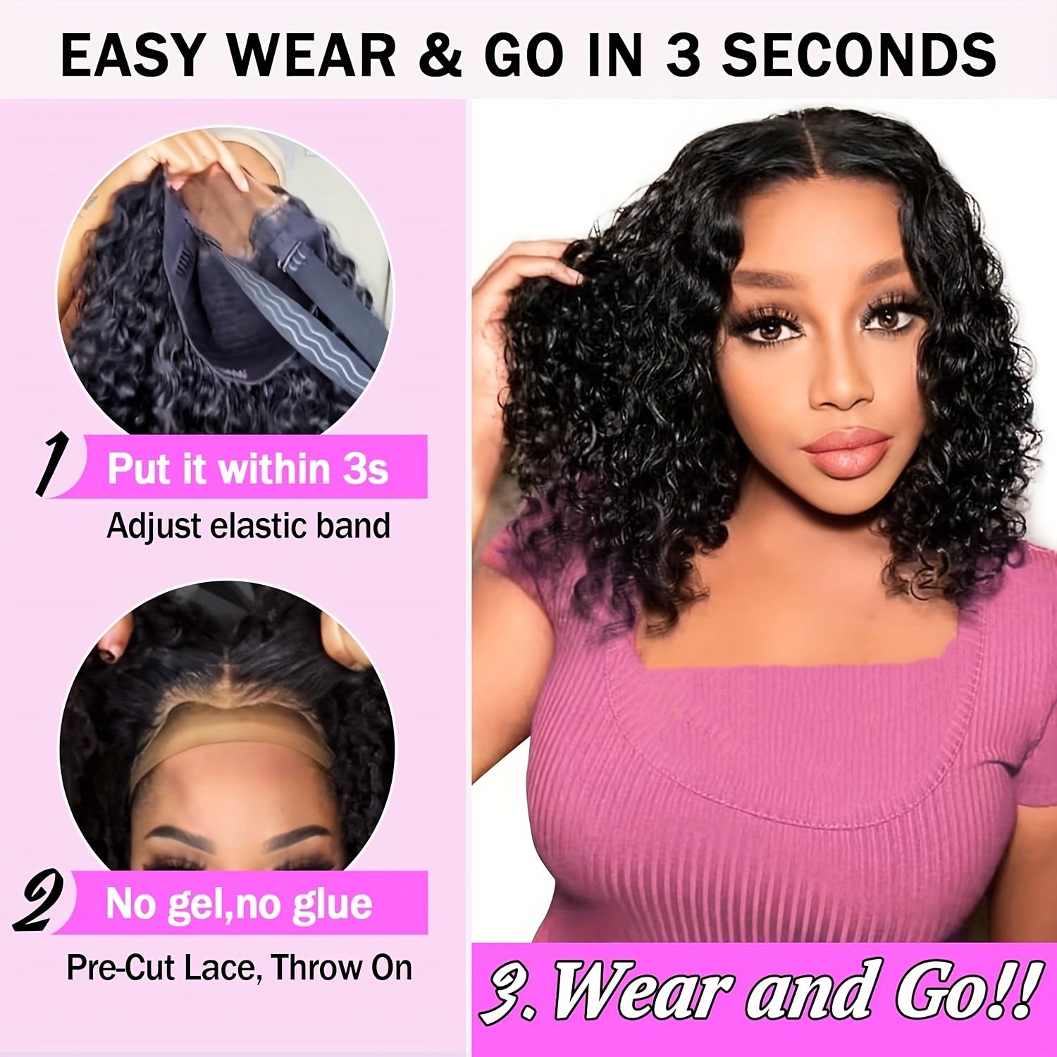 Glueless Wigs Human Hair Pre Plucked Pre Cut Bob Wig Human Hair 180% Density 4x4 Water Wave Lace Closure Wigs Human Hair For Woman Glueless Wigs Human Hair Lace Front Wigs