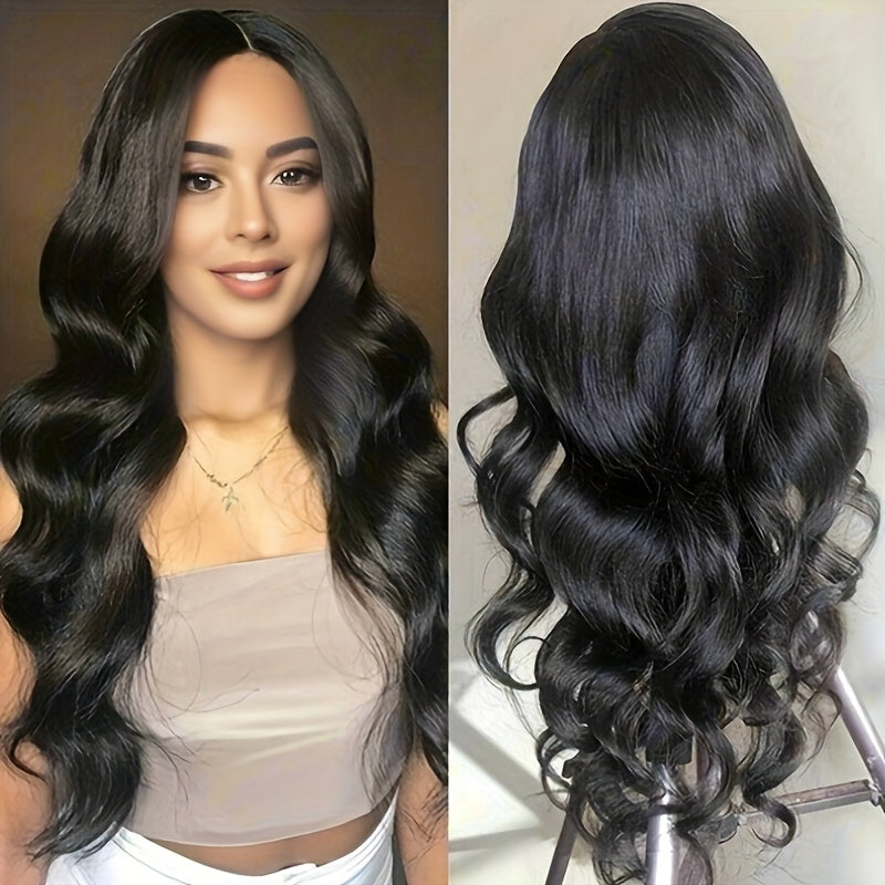 Women's Stylish Center Parted Wavy Hair, Elegant 66.04 cm Long Wig for Beginners Heat Resistant Synthetic Wig, Suitable for Daily Wear and Party Use