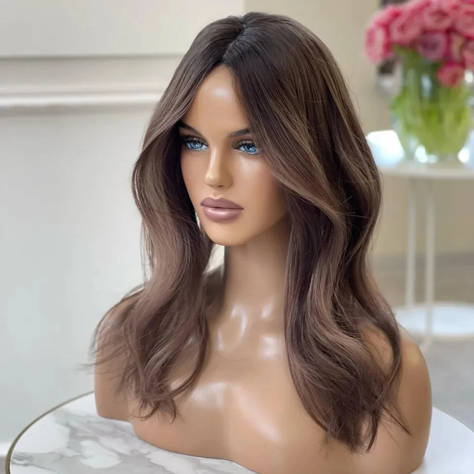 New Arrival HD 13x4 Transparent Lace Front Wig Virgin Remy Hair | Body Wave Highlight Brown Glueless Human Hair Wigs