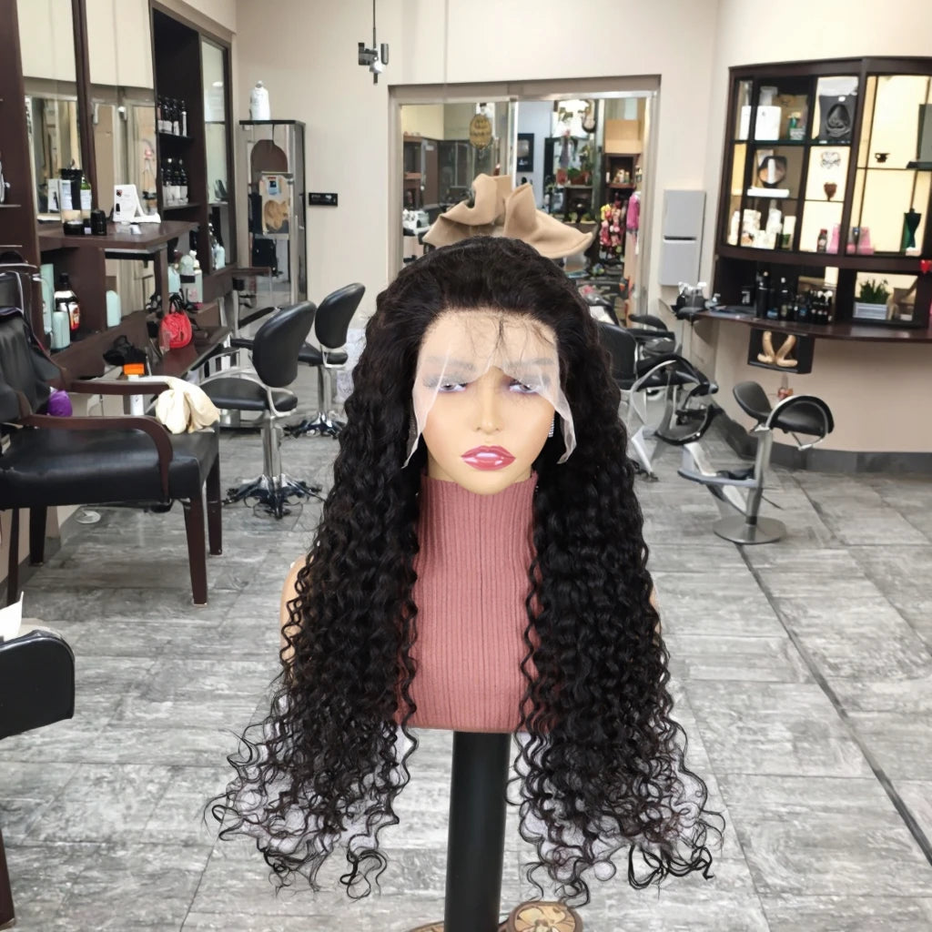 Bulk Buy 26 28 30  Inch 200 Density Waterwave Human Hair Wigs for Women 13x4 Transparent Wigs Human Hair Lace Front Water Wave