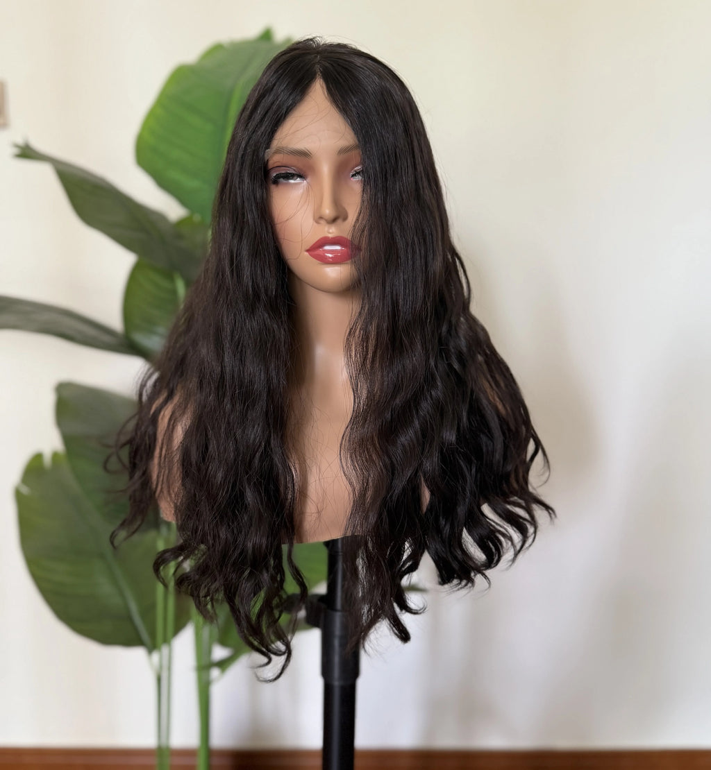 Top Quality Highlights Color Human Hair Jewish Wig Invisible HD Lace Front Wig Swiss Lace Top Jewish WigFor White Women