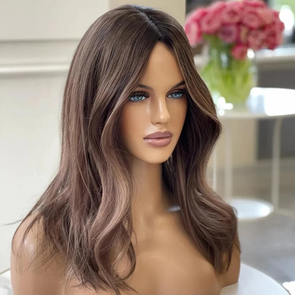 New Arrival HD 13x4 Transparent Lace Front Wig Virgin Remy Hair | Body Wave Highlight Brown Glueless Human Hair Wigs