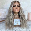 European Hair 13*6 Lace Front Wig with Natural Hairline Pre-Plucked Glueless Wave Highlighted Brown Color Transparent Lace