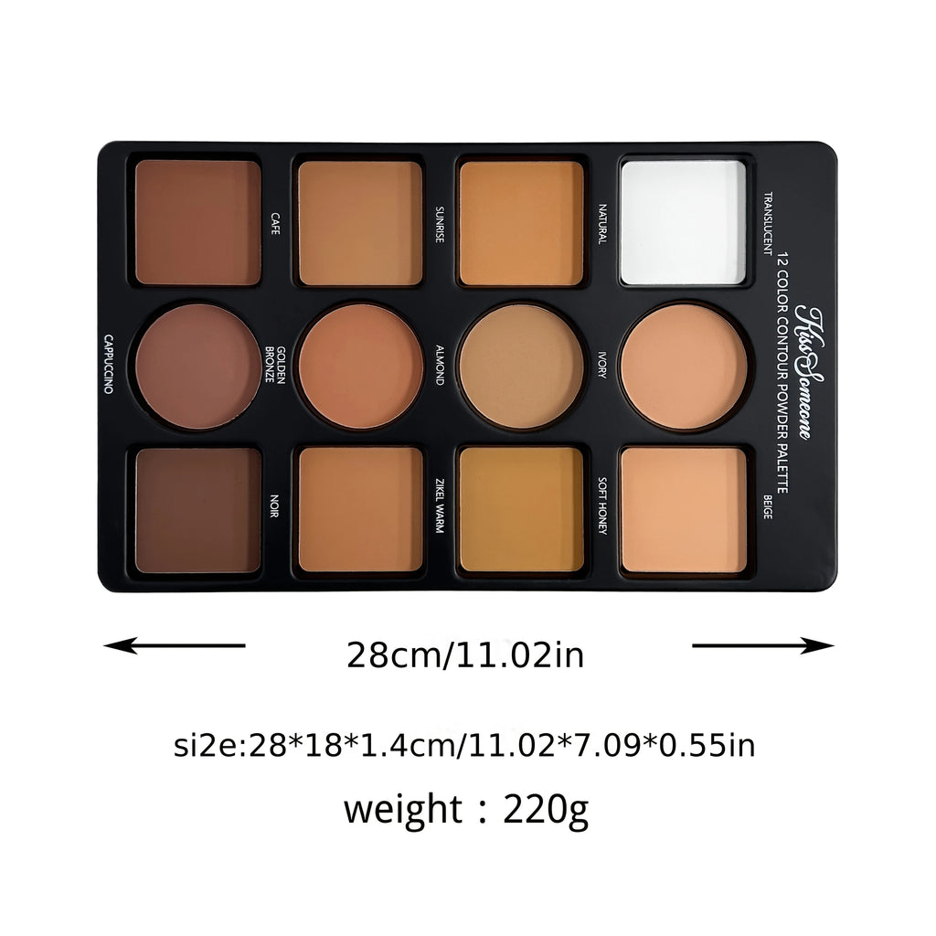 Contouring Makeup Palette for Beginners, 9 Colors Large Pro Contour Palette with Make Up Brush, Waterproof Long-Lasting Cosmetic