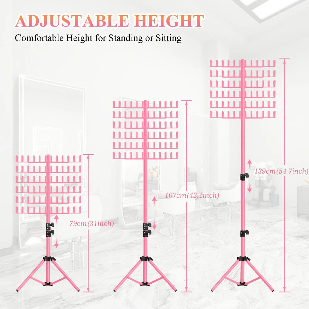 Wig Stand For Braiding Hair Faster Hair Braiding Rack With Tripod Stand Hair Braiding Kits Tools Hair Rack For Making Braiding