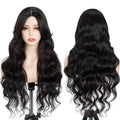 Synthetic Lace Wigs For Black Women Long 28 inch Body Wave Wavy Middle Part Lace Wig Ombre Blonde Brown Cosplay Wigs