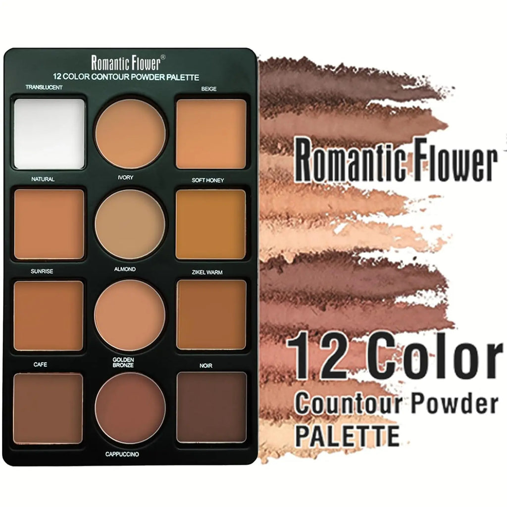 Contouring Makeup Palette for Beginners, 9 Colors Large Pro Contour Palette with Make Up Brush, Waterproof Long-Lasting Cosmetic