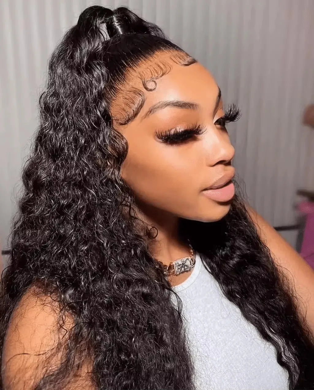 300% Density 40 46 Inch 13x6 HD Loose Deep Wave Lace Frontal Wig Brazilian 13x4 Water Curly Human Hair Wigs For Women Preplucked