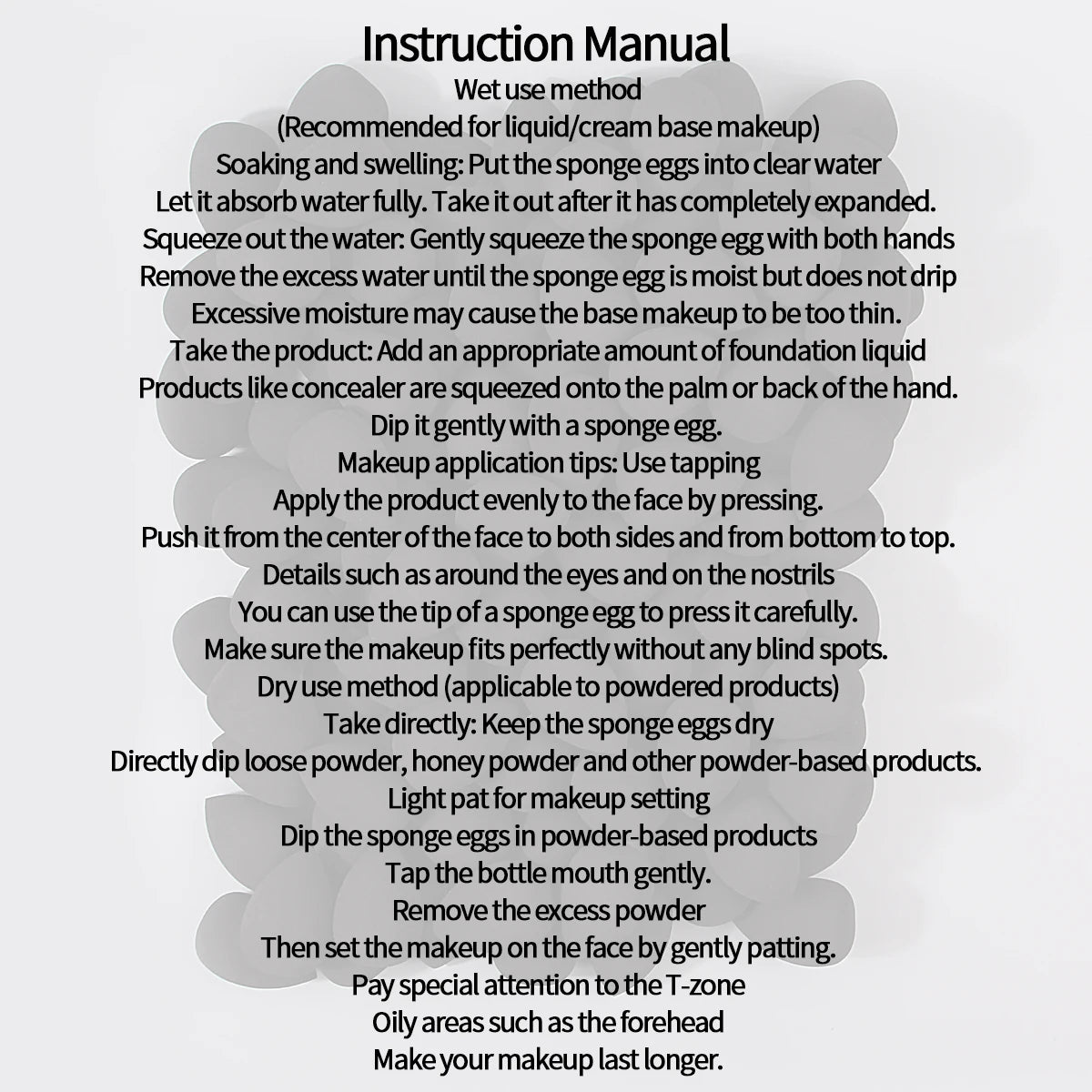 12-piece Makeup Tool Set Ultra-Soft  Puffs Beauty Sponges, Beauty Sponges. specially designed for foundation and concealer.