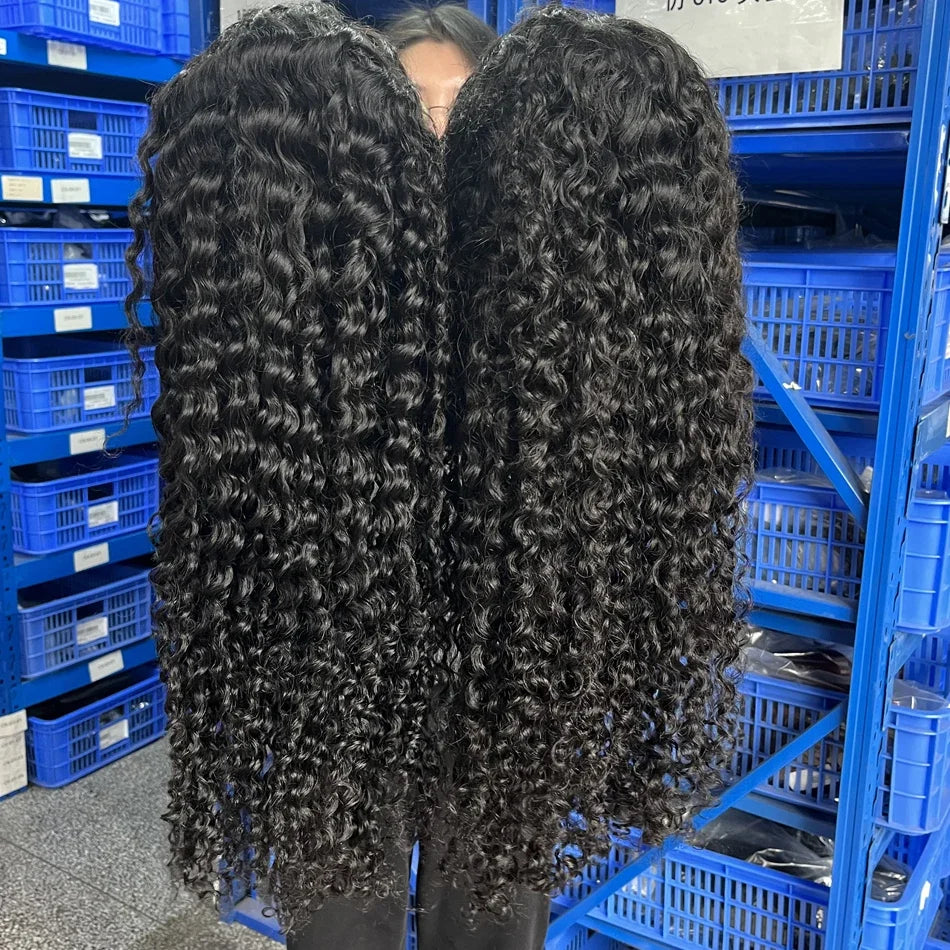300% Density 40 46 Inch 13x6 HD Loose Deep Wave Lace Frontal Wig Brazilian 13x4 Water Curly Human Hair Wigs For Women Preplucked